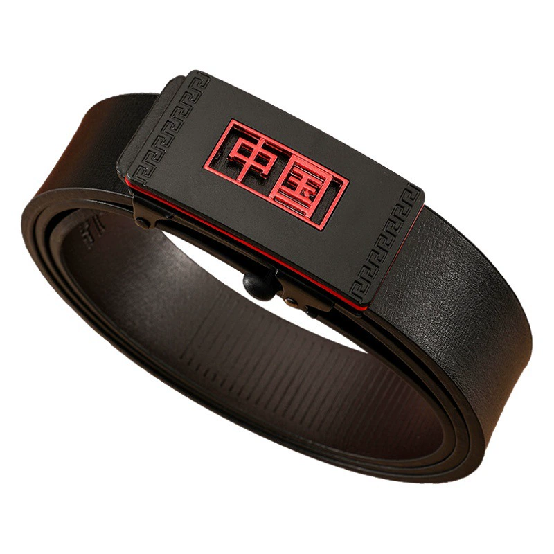 Беззубая автоматическая пряжка ремень мода дикий прилив мужской пояс ремень для молодых людей брюки повседневный ремень в китайском стиле