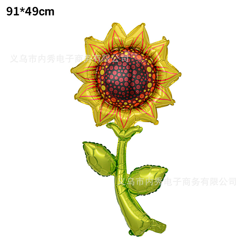 Globos de ramo del día de la madre transfronterizos Globos de película de aluminio en forma de cara sonriente Globos de ramo de mano Globos de flores en macetas