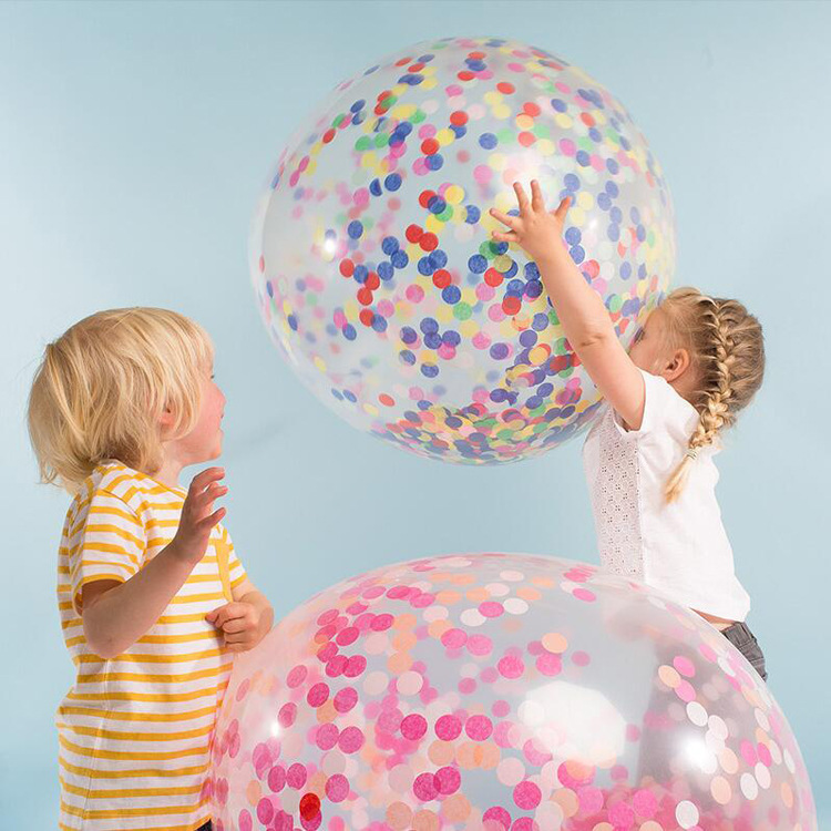 Extra Large 36-inch Clear Film Strip Balloon with Latex, Sparkle Balloon, Children's Birthday and Wedding Decoration