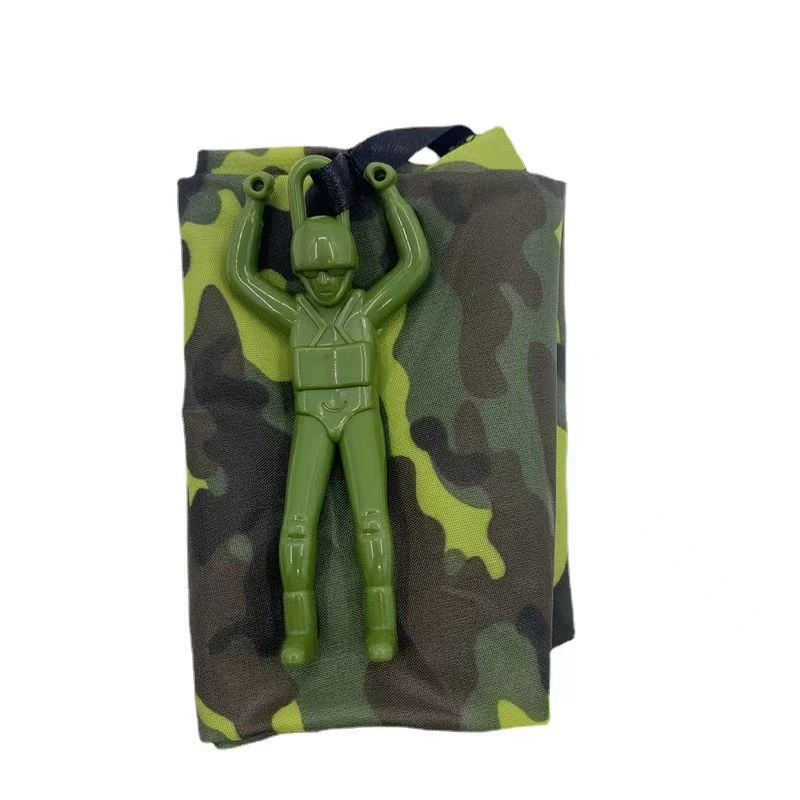Hand-Toss Parachute Toy for Kids, Soldier Figurine Flyer, Outdoor Play, Multi-Color