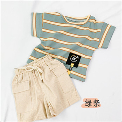 Sports and Leisure Set for 1-6 Year Old Boys - Summer T-shirt and Shorts with Elastic and Loose Fit