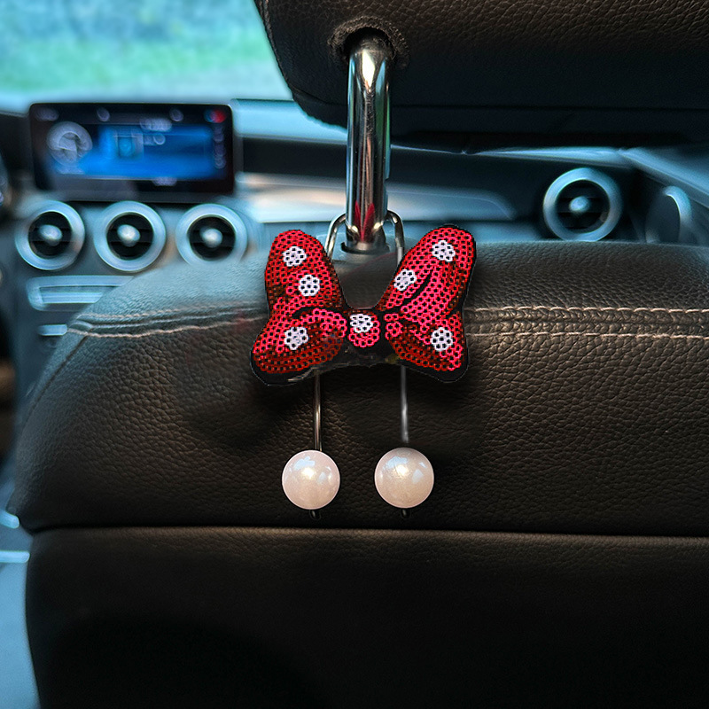 Gancho para coche, respaldo del asiento del coche, gancho de almacenamiento trasero multifuncional, red roja, arco, diosa, suministros para el coche
