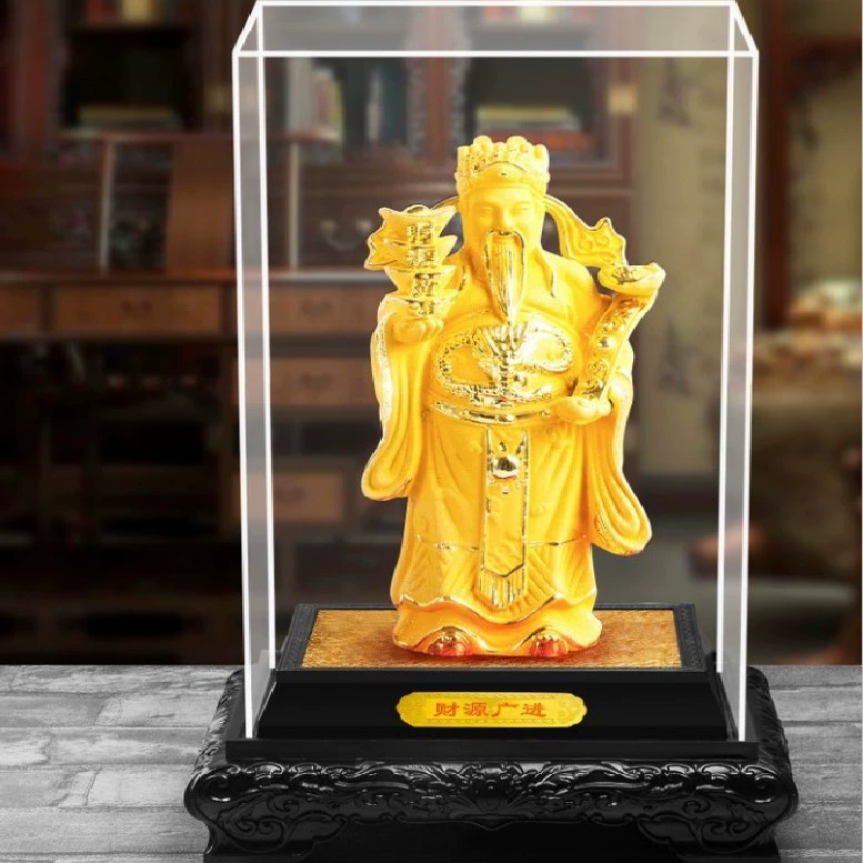 Подвеска Бог Богатства пушистый песок золотой маленькая фигурка, декоративный сувенир для благосостояния, подарок для авто/магазина при открытии