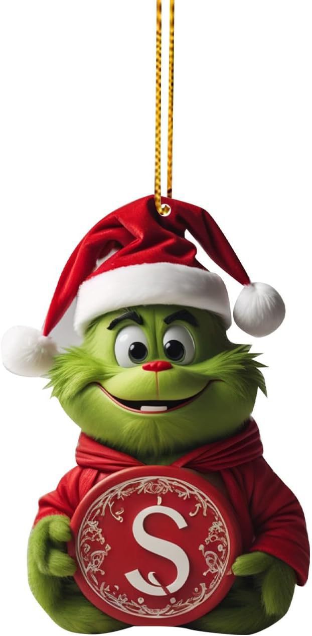 Amazon Grinch Letras Decoración Decoración de Navidad Decoración de árbol de Navidad Colgante image 24