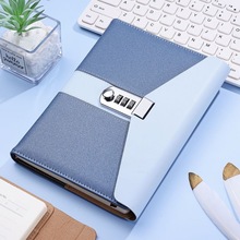 密码本A5珠光皮笔记本带锁日记本加厚密码本创意学生记事本批发