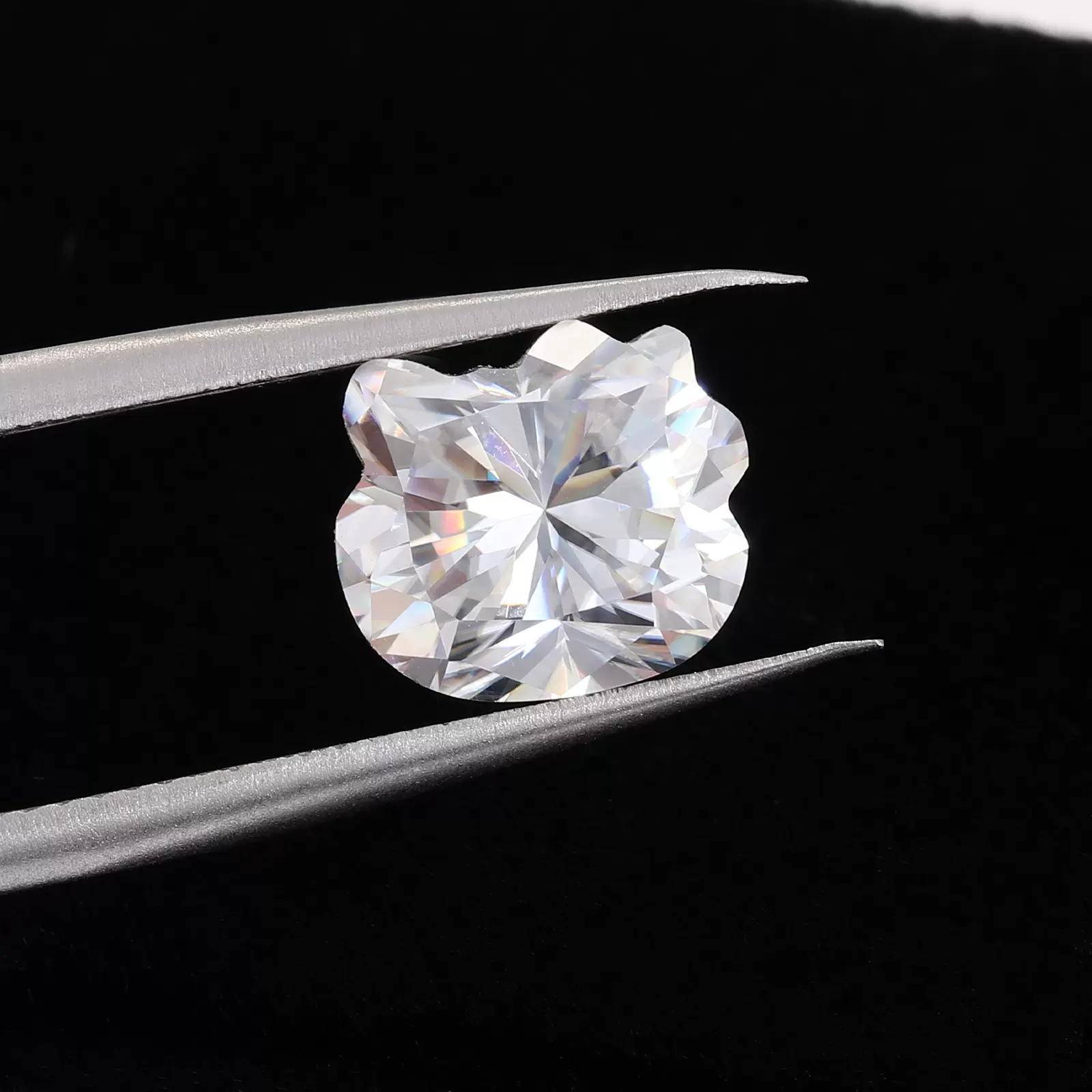 工厂直销特殊切异形莫桑裸石首饰配石工厂一件批发订制莫桑石人工