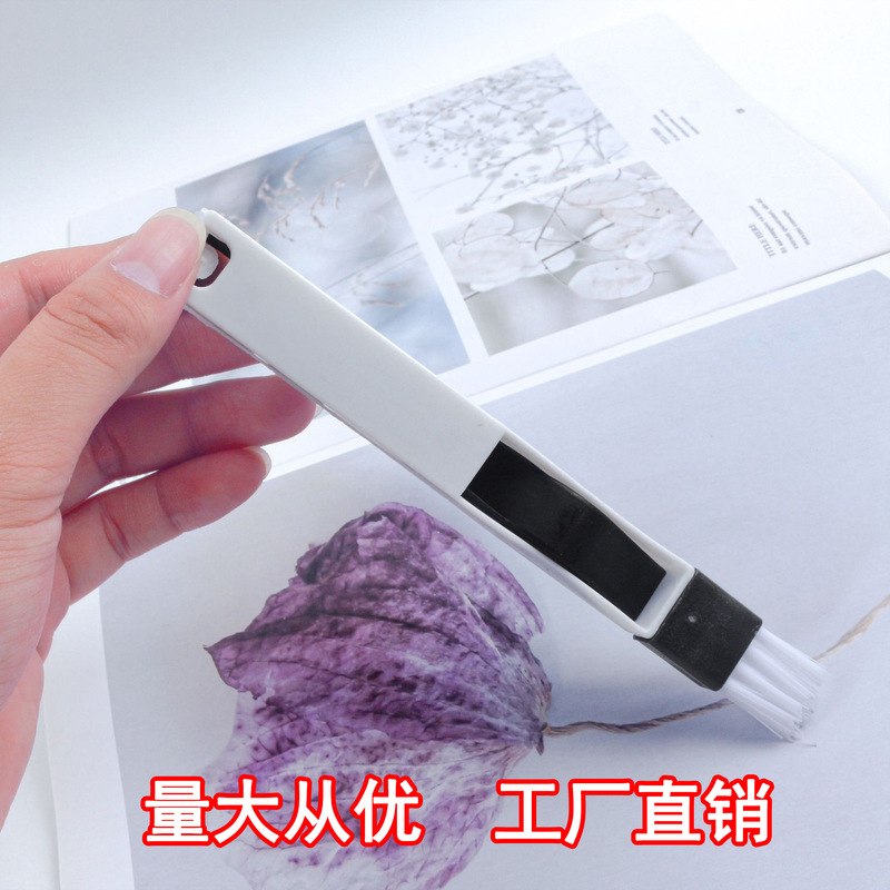 Window groove brush with dustpan gap brush groove brush air conditioning groove cleaning brush kitchen cleaning tool brush