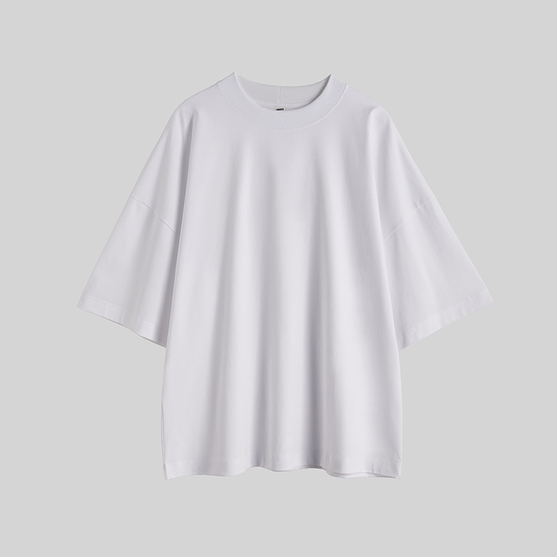 ROW極簡風郭形コウモリ袖tシャツ女性ゆったり版後中縫いデザイン感シンプルな半袖tシャツ