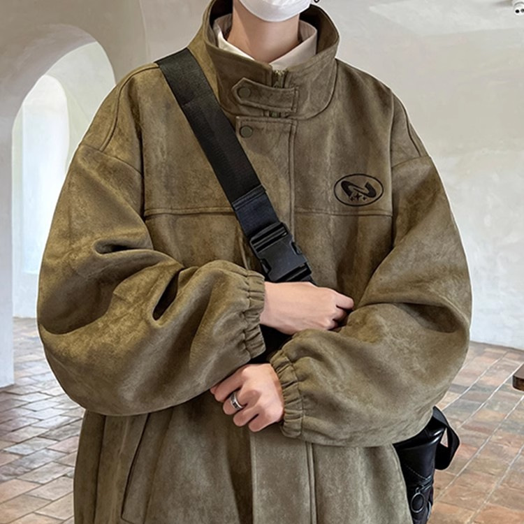 2024 nueva chaqueta de gamuza americana de moda para hombre, otoño e invierno, más chaqueta de alta gama de algodón de la marca de moda