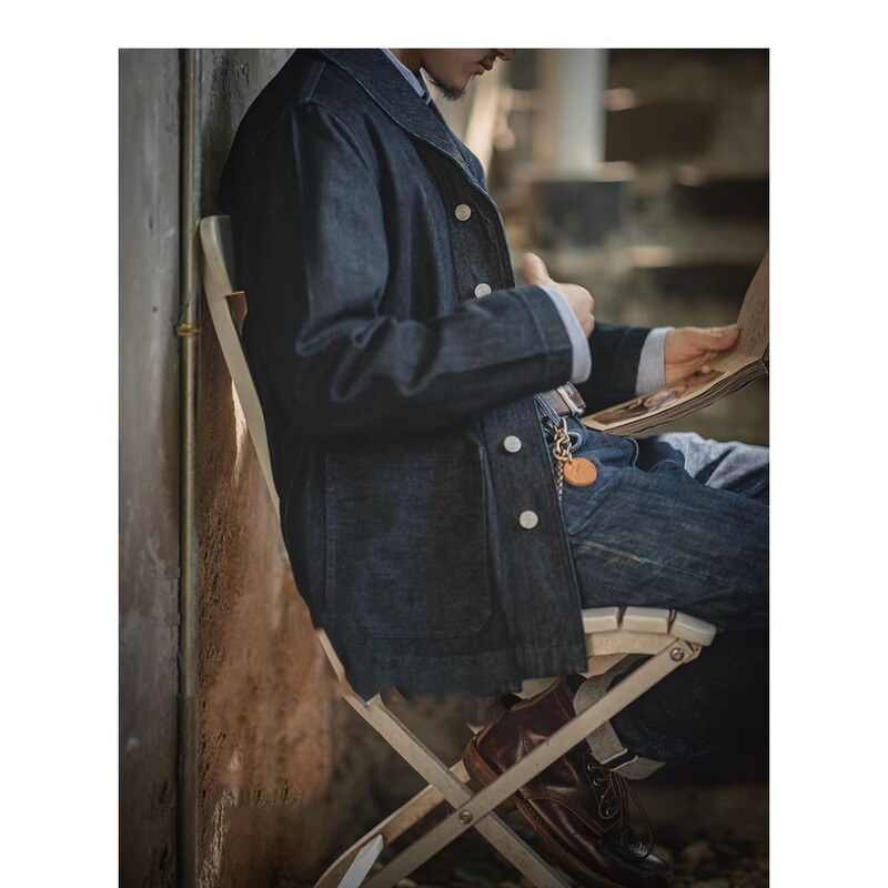 Minimalist Fashion Harajuku Artistic Jacket Ins Trendy Lazy Japanese New Versatile Navy Blue Coat