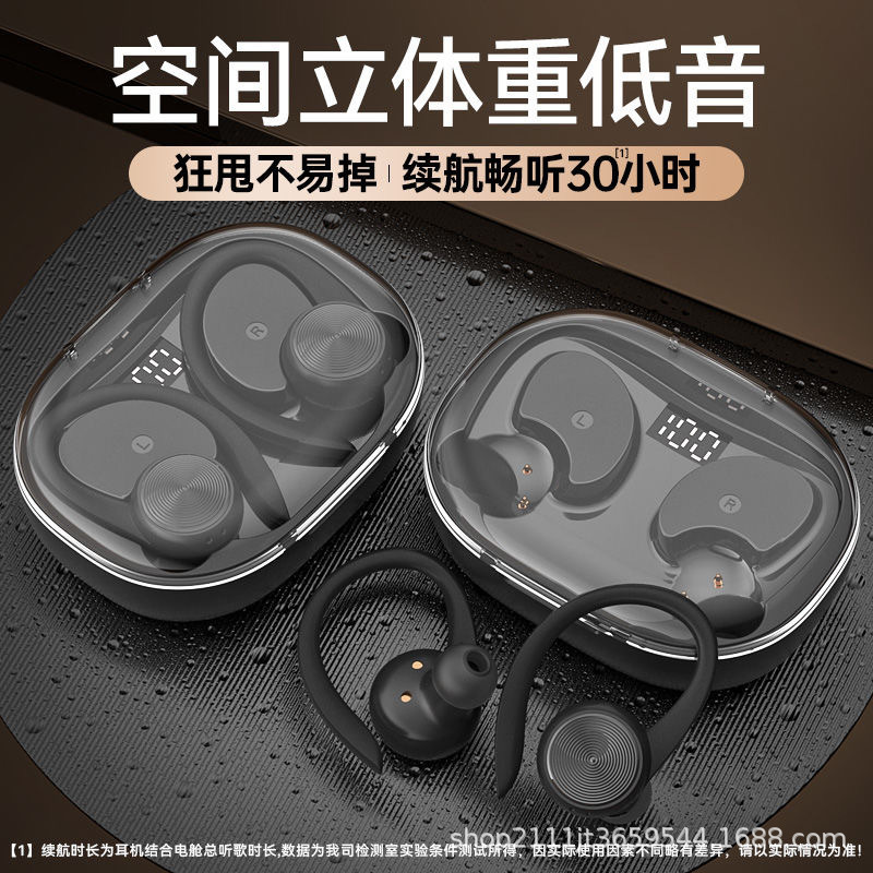 Reducción de ruido de batería inalámbrica auriculares Bluetooth deportivos de dos oídos nuevos tipos de música de larga duración para hombres y mujeres con retardo de orejas