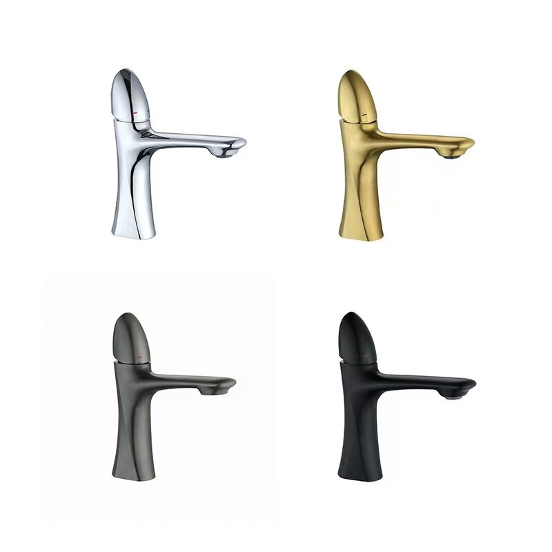 New Bathroom Basin Faucet Black Mixer Deck Mounted Copper Tap