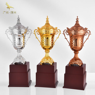 Metal Trophy Wholesale Sports Games School Games Volleyball League Tennis Open Metal Trophy Creative Award