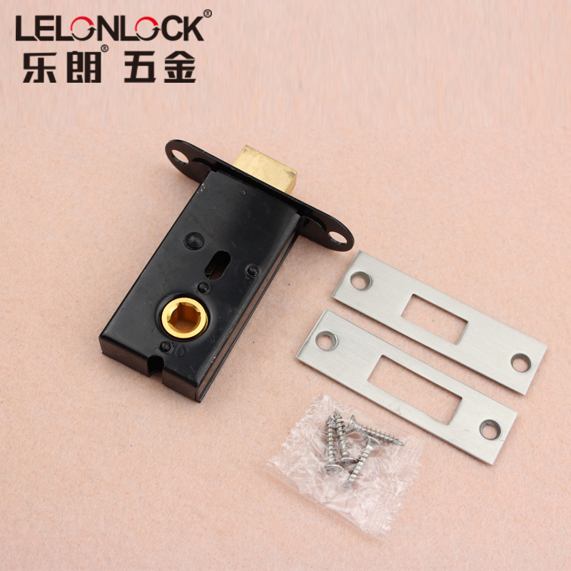 Personalizada puerta invisible cerradura unilateral cerradura pequeña cerradura negra cerradura de cobre cerradura de anillo de tracción pequeña cerradura de lengua única cerradura