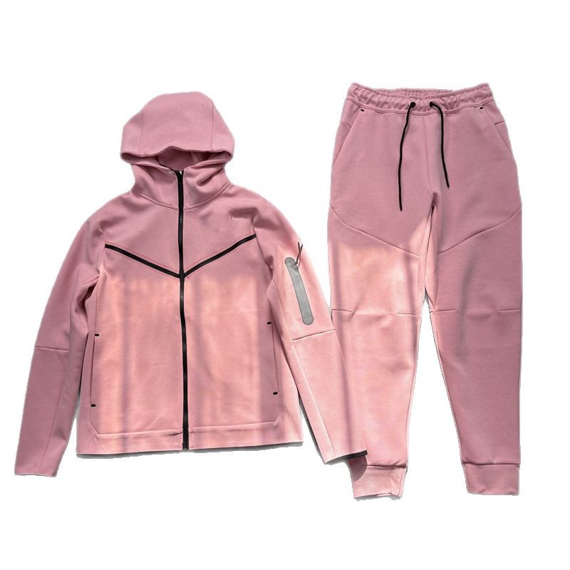 Traje de camisa con cremallera con capucha transfronteriza primavera y otoño nueva ropa deportiva para hombres chaqueta casual pantalones de dos piezas