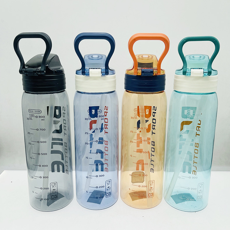 Tong 6333 espacio taza mujer estudiante deportes botella de agua portátil 1000ml cubierta de rebote taza de consumo directo taza de mano