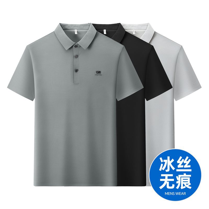 2026 Summer POLO Men's Short-Sleeve Casual Middle-Aged and Elderly Dad's Business Casual New Lapel Top