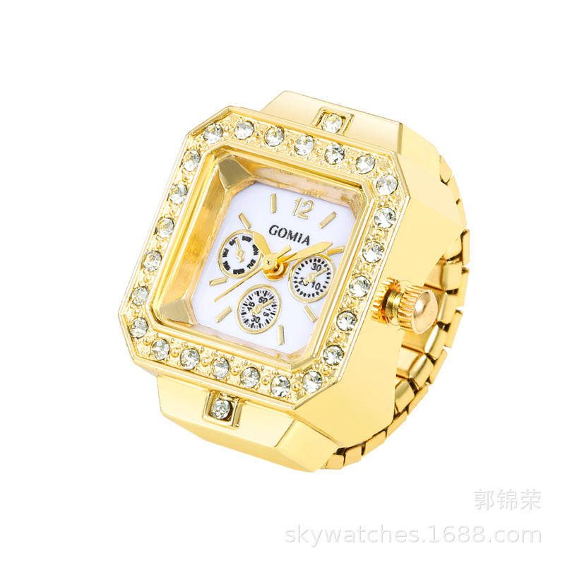 [Ring Watch] New Personalized Mini Extended Strap Couple Finger Ring Watch Foreign Trade Hot-Selling Manufacturer Direct Batch