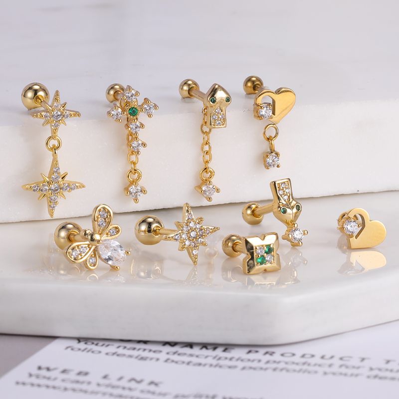 Pointed titanium steel lip stud product view
