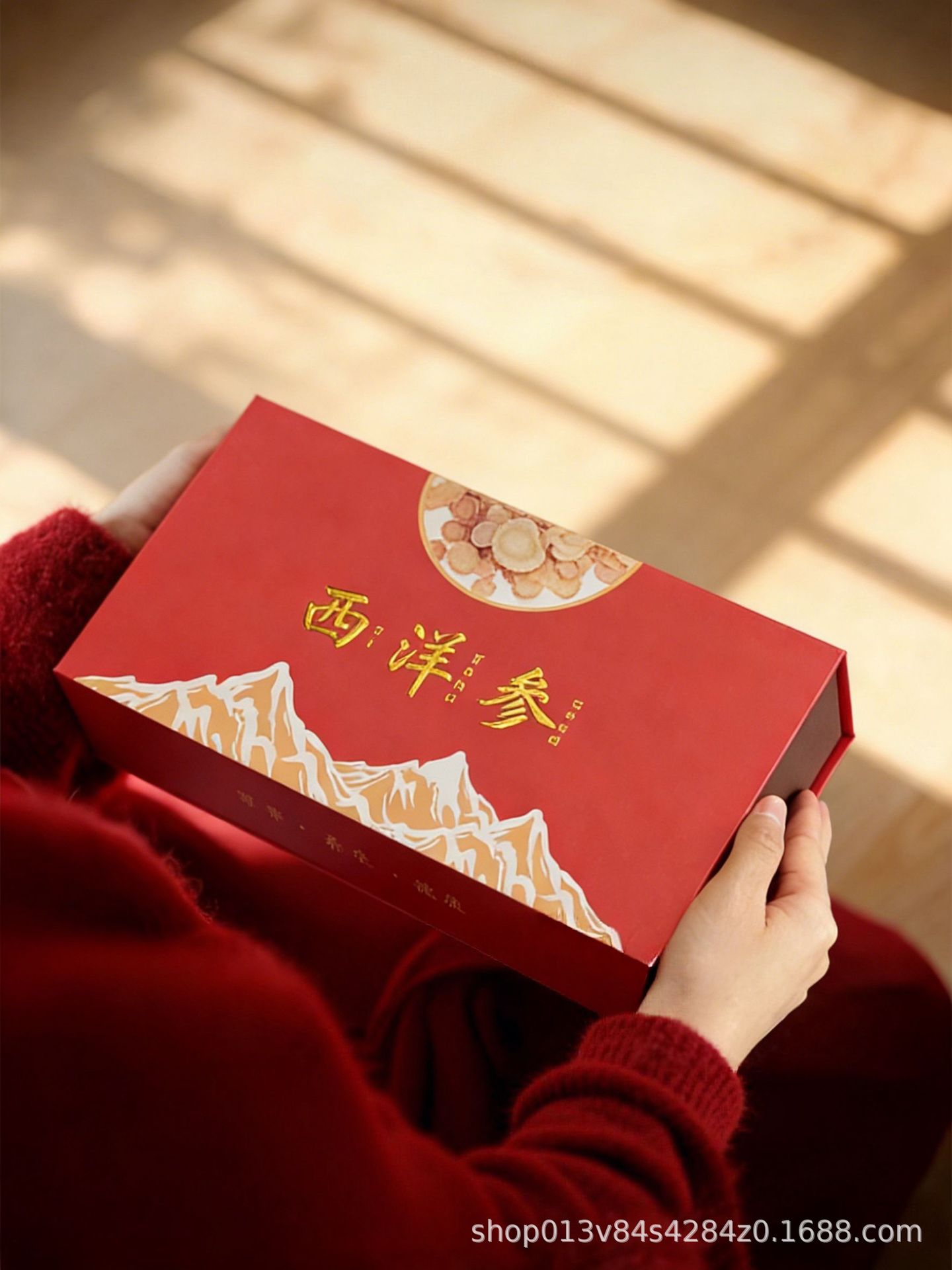 American Ginseng Slices 6mm Large Slices 90g Gift Box Jilin Changbai Mountain New Year Gift for Elders in use