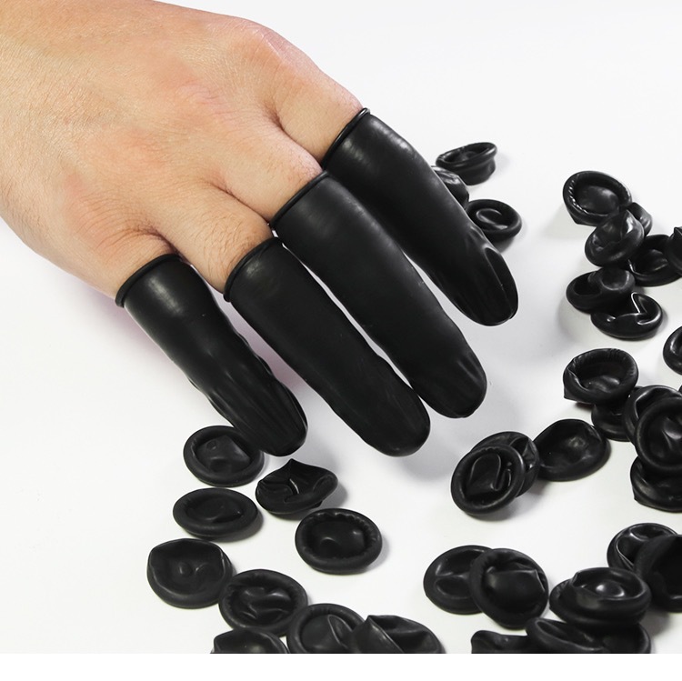 Guantes Desechables de Látex Blancos para Dedos, Antiestáticos, Antideslizantes, Libres de Polvo, Gruesos
