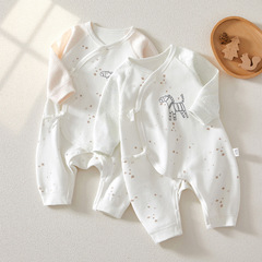 Infant Bodysuit Spring and Autumn Strap Monk's Robe Newborn Baby Boys and Girls Full Moon 100th Day Butterfly Dress Newborn Baby Clothes