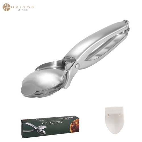 304 stainless steel chestnut opener, cross sawtooth shelling and corer, nut peeling tool, walnut clip for home use