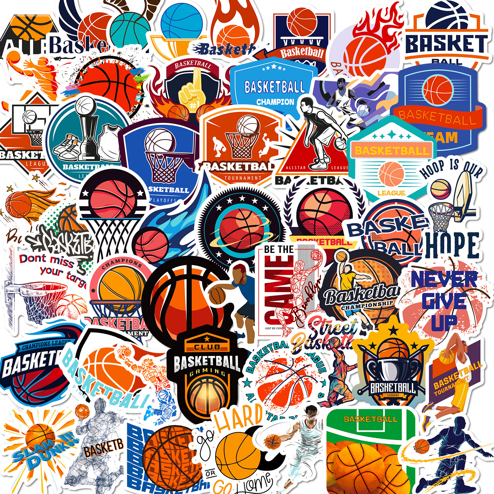 American New Sports NBA baloncesto estrella pegatinas al por mayor 50 pegatinas de baloncesto graffiti transfronterizo