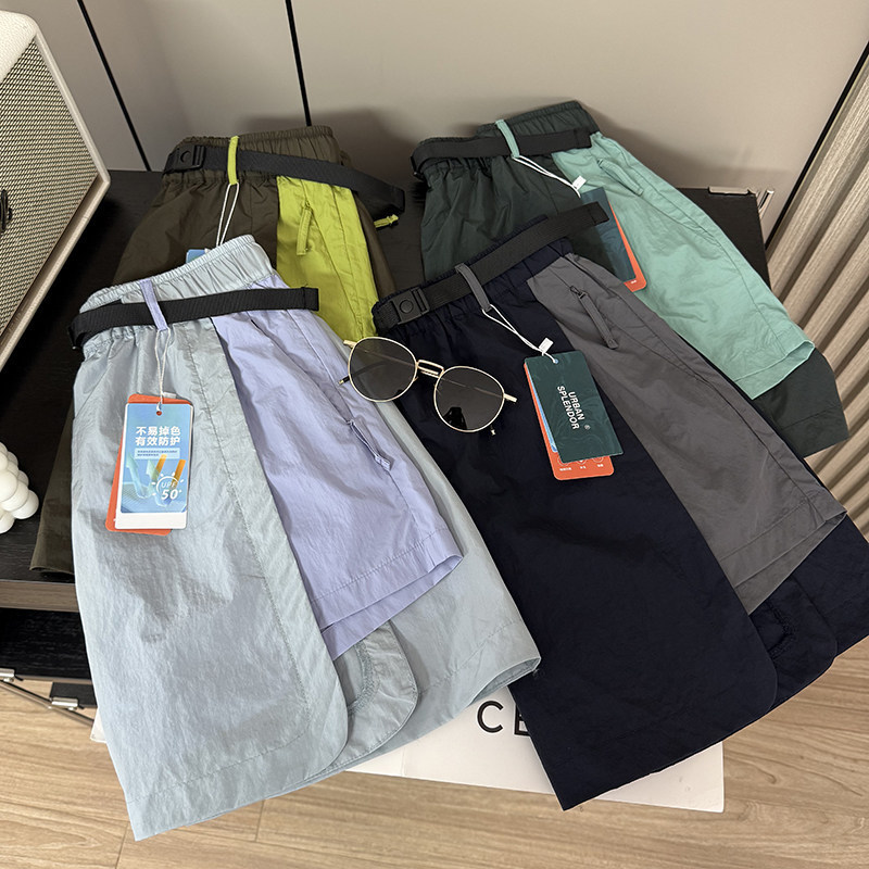 Mountain-style outdoor wear~Women's summer elastic waist anti-exposure quick-dry water-repellent A-line cycling sports skirt shorts Mountain-style outdoor wear~Women's summer elastic waist anti-exposure quick-dry water-repellent A-line cycling sports skirt shorts