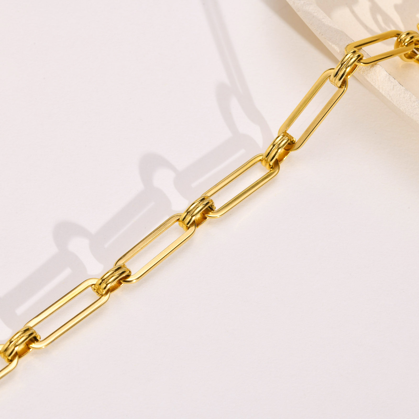 Simple Style Solid Color Stainless Steel Bracelets Plating Stainless Steel Bracelets