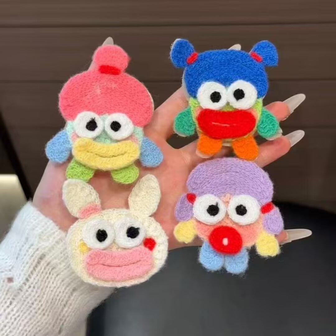 Cute and Quirky Bangs Stickers for Girls, Funny Big-Eyed Magic Hair Clips for Tidying Up Fringe Hair