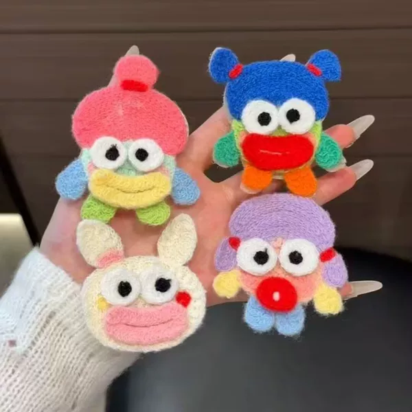 Cute and Quirky Bangs Stickers for Girls, Funny Big-Eyed Magic Hair Clips for Tidying Up Fringe Hair