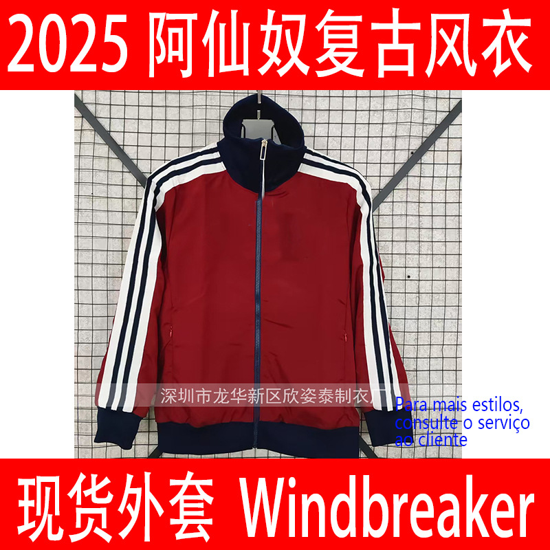 2025 Arsenal Football Windbreaker Jacket Vintage Soccer Windbreaker Track Top
