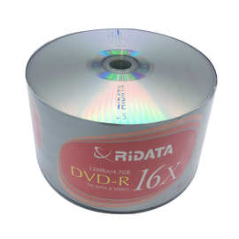 铼德RiDATA DVD-R 4.7G 16X刻录盘 空白光盘DVD光盘 50片