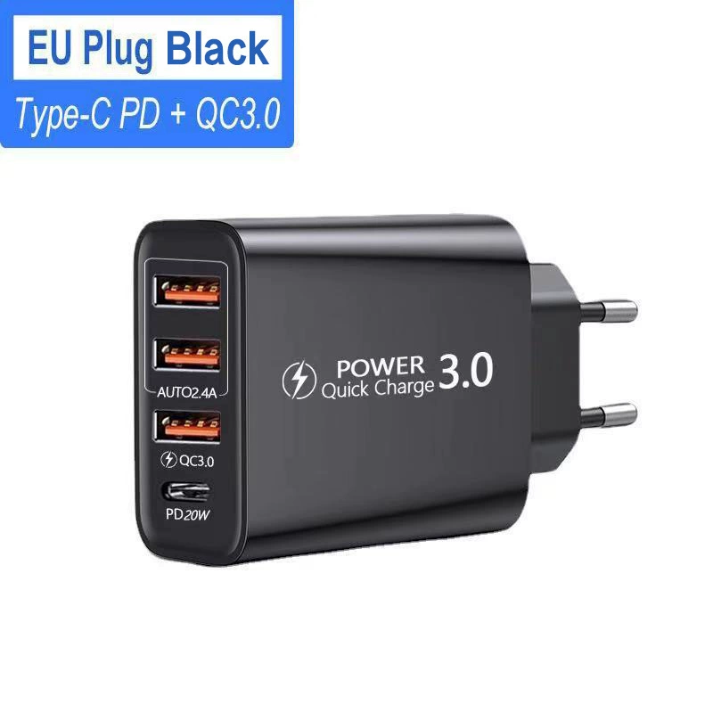 Путешественник зарядное устройство США студент европейское правило 3USB+Type-C зарядная станция 3USB+PD мульти-смартфон адаптер