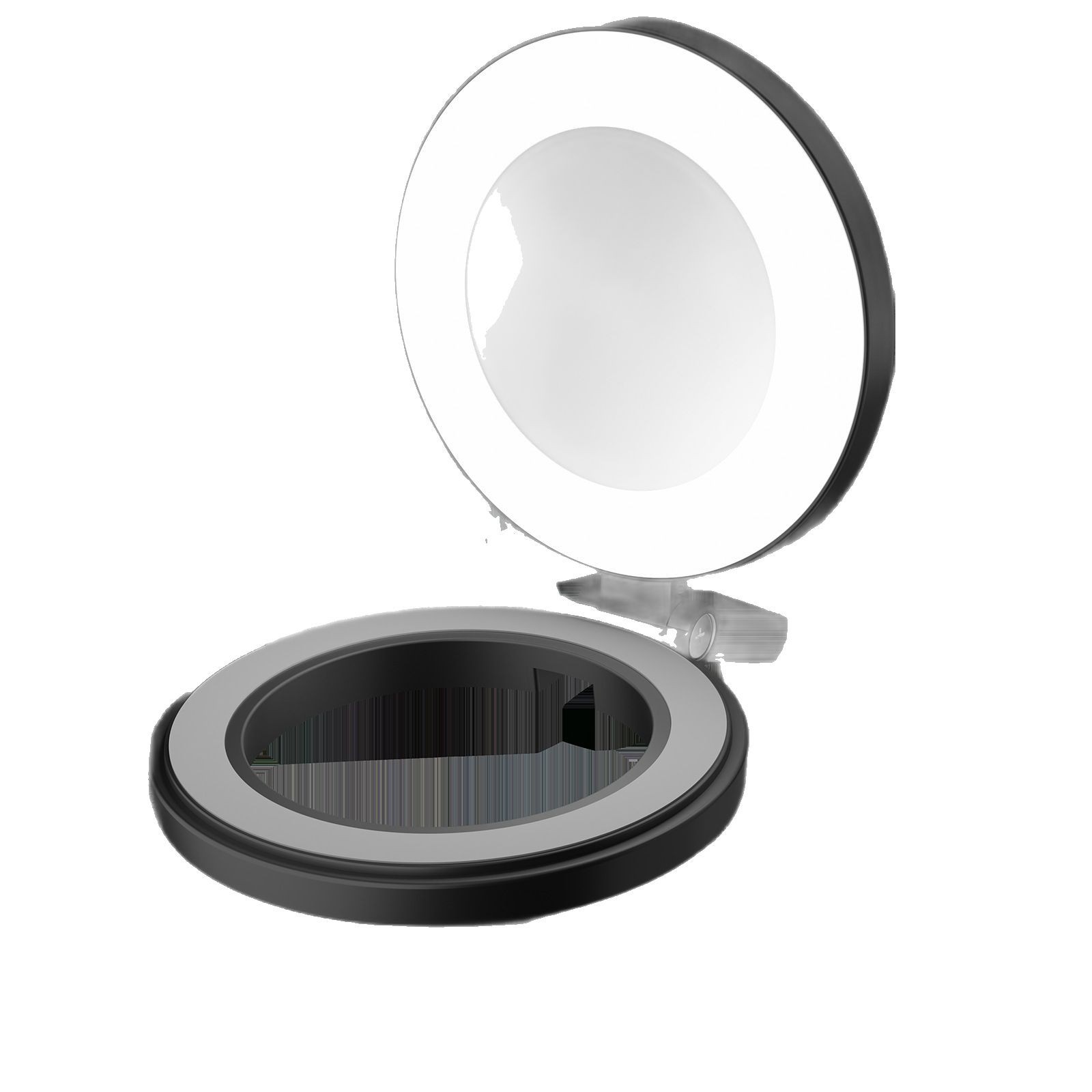 Luz de bolsillo transfronteriza adsorción magnética ajustable altura de luz de teléfono móvil con espejo de maquillaje incorporado para tomar fotos
