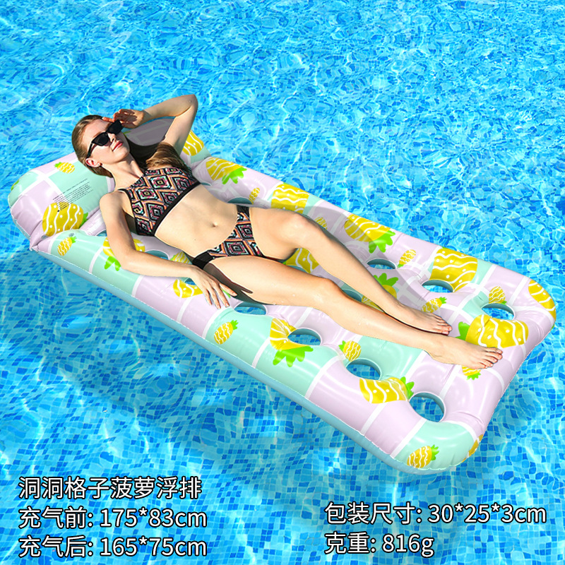 [신제품] 체크무늬 파인애플 홀 플로팅 로우