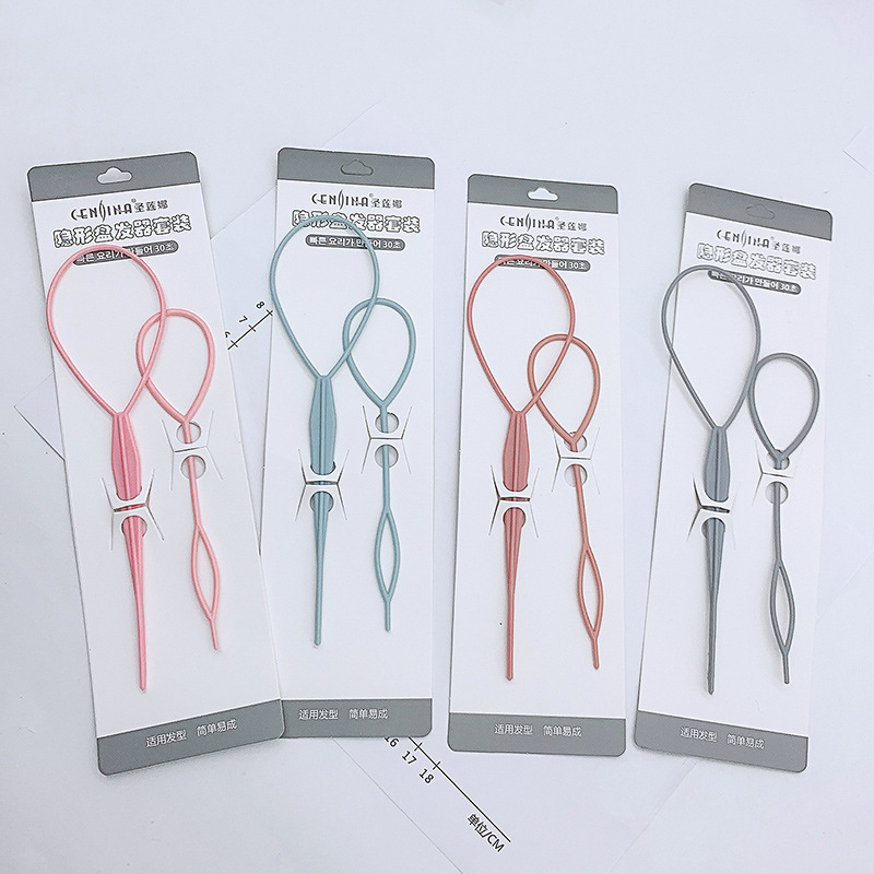 成人儿童扎头发神器女盘发器掏发编发工具花苞丸子头拉发针穿发针