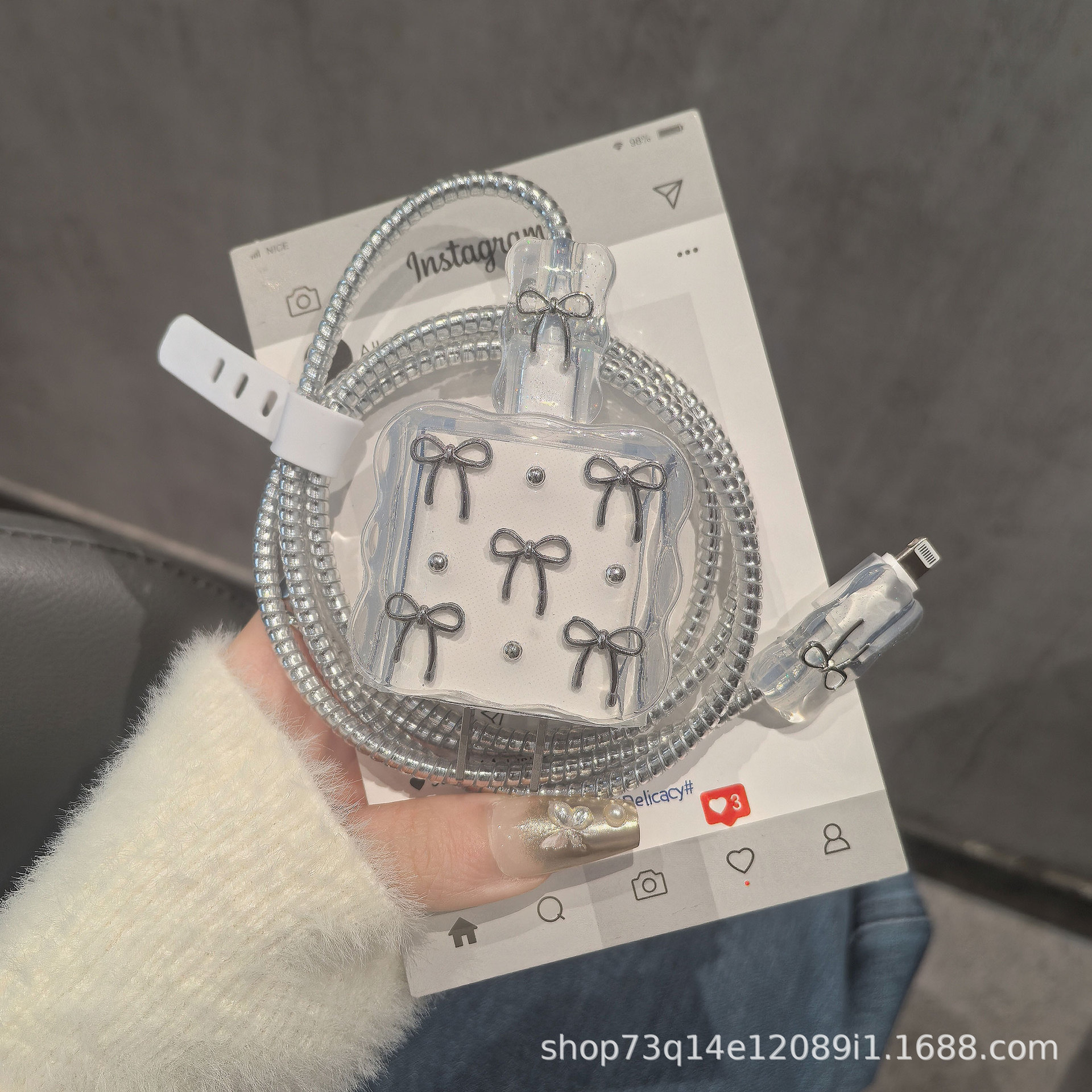 Funda protectora para cable de datos Apple 15 16 20W, funda protectora para cargador de carga rápida antirrotura, resina epoxi.