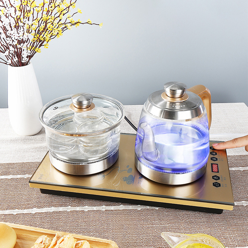 fully automatic Bottom Sheung Shui tea tray electrothermal kettle Kettle Glass Electric teapot tea set Boiling water Tea stove suit