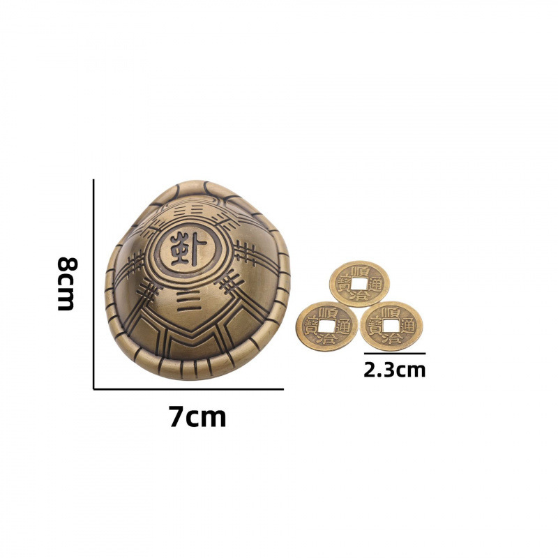 Turtle Shell I Ching Hexagram Stress Relief Handheld Item Traditional Chinese Culture Coin Shaking Hexagram Tortoise Shell Turtle Shell I Ching Hexagram Stress Relief Handheld Item Traditional Chinese Culture Coin Shaking Hexagram Tortoise Shell
