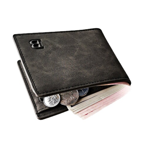Cross-border foreign trade new fashion short US dollar coin wallet retro frosted multi-functional wallet casual multiple card slots