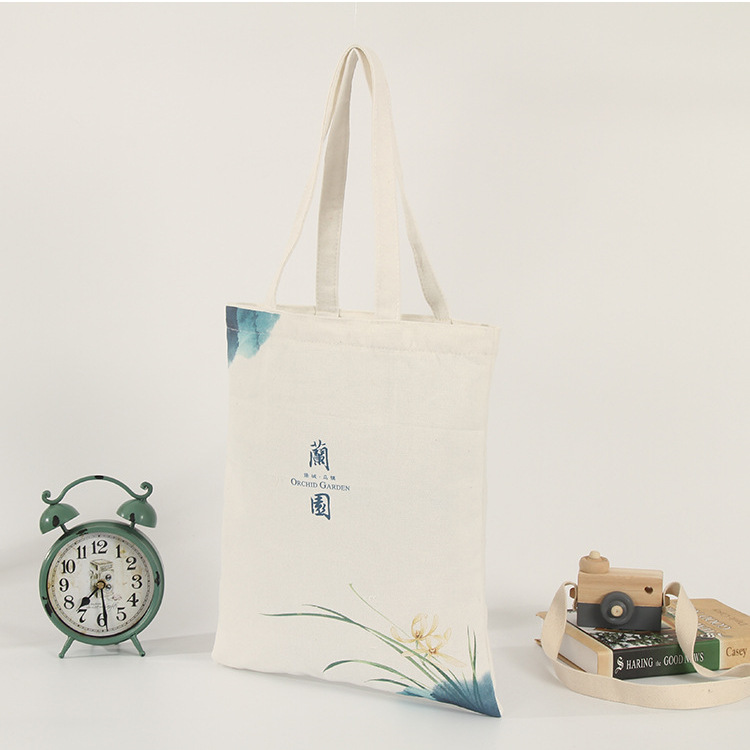 国风来袭2022时尚新款手提帆布袋全棉帆布直喷印刷工艺单肩包