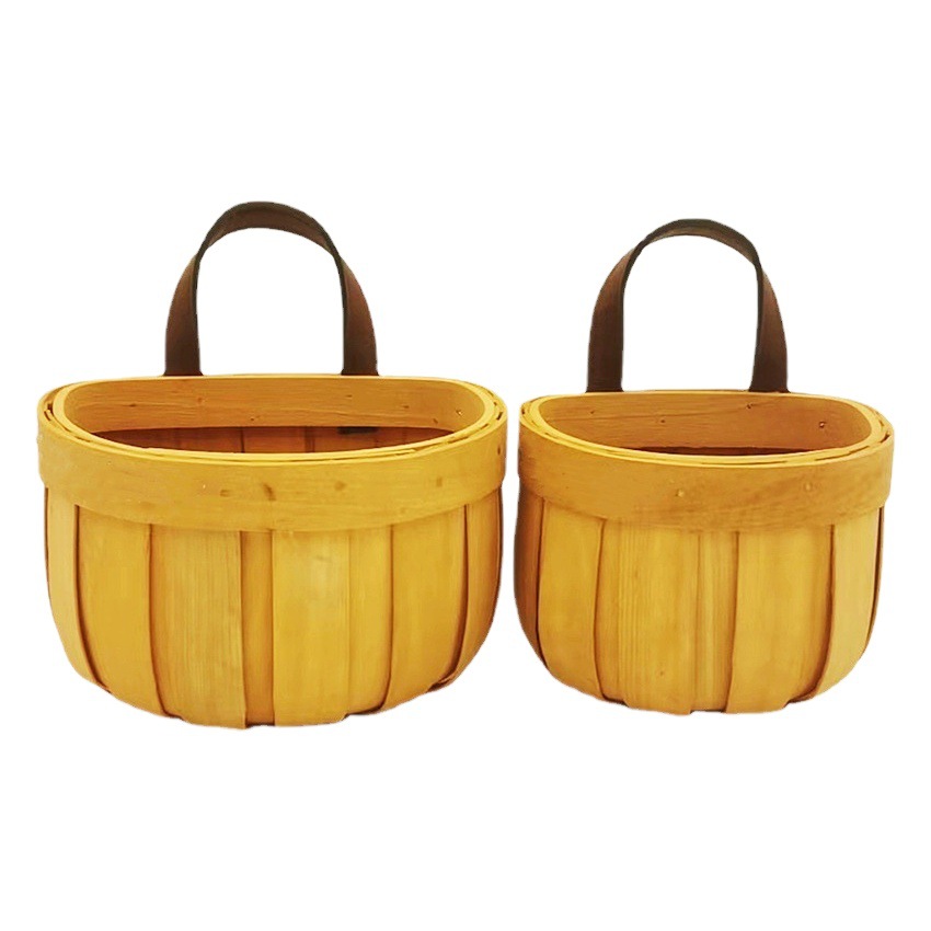 Cesta de almacenamiento de ratán para colgar en la pared, para uso doméstico, almacenamiento de llaves en la entrada, almacenamiento de cebolla, jengibre y ajo en la cocina, organizador colgante tejido a mano. image 1