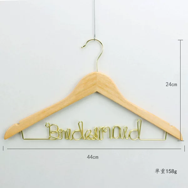 Wooden golden Bridesmaid clothes rack