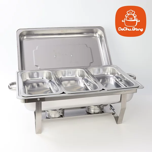 New Cross-Border Supply Restaurant and Cafeteria Buffet Stove with Detachable Compartments for Heating and Keeping Warm, Commercial Alcohol Stove