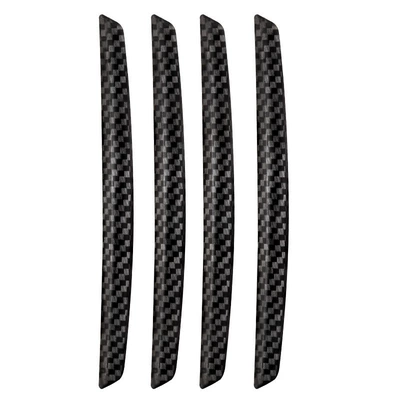 Door anti-collision strip, car rearview mirror, door anti-collision sticker, carbon fiber texture, door opening, scratch prevention, exterior accessories (Qapı və bamper qoruyucu zolaqlar) - carbon-fiber-anti-collision-strip-4-pack
