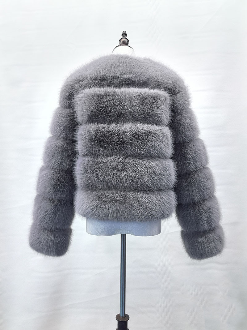 Damenbekleidung Pelz Spleißen Pelzmantel Damen Stil Casual Langarm Winter Warm Pelzmantel_voghion.com