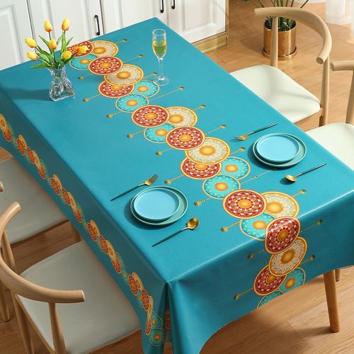 European classical PVC home tablecloth, trendy ambiance, waterproof and oilproof coffee table cloth, dropshipping one piece