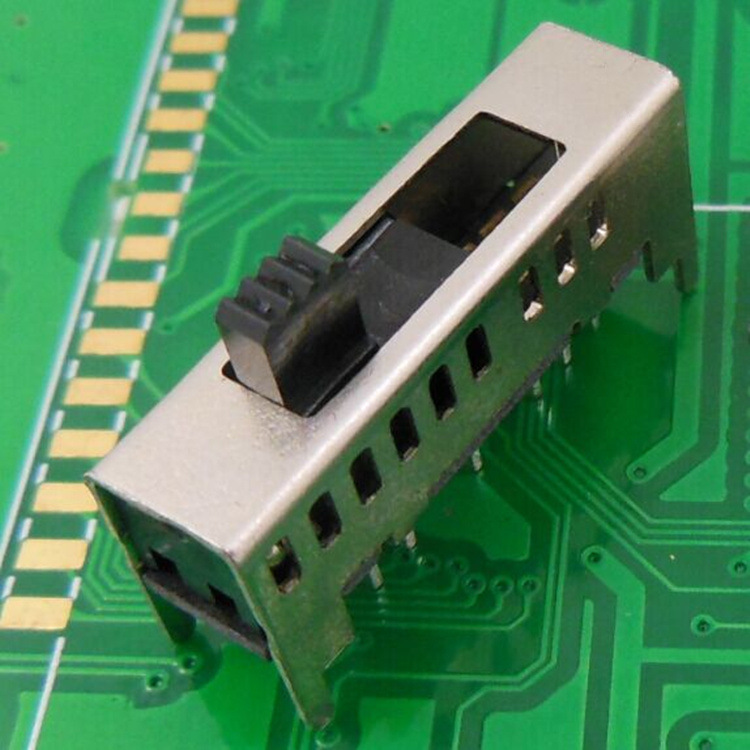 医疗设备拨动开关SS-26D02双排2P6T插件电源滑动开关六档波段开关